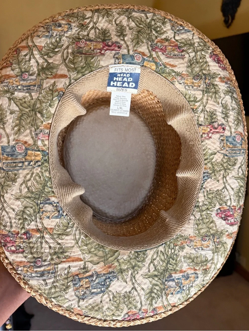 Head Head Head Natural Straw Summer Club Hat